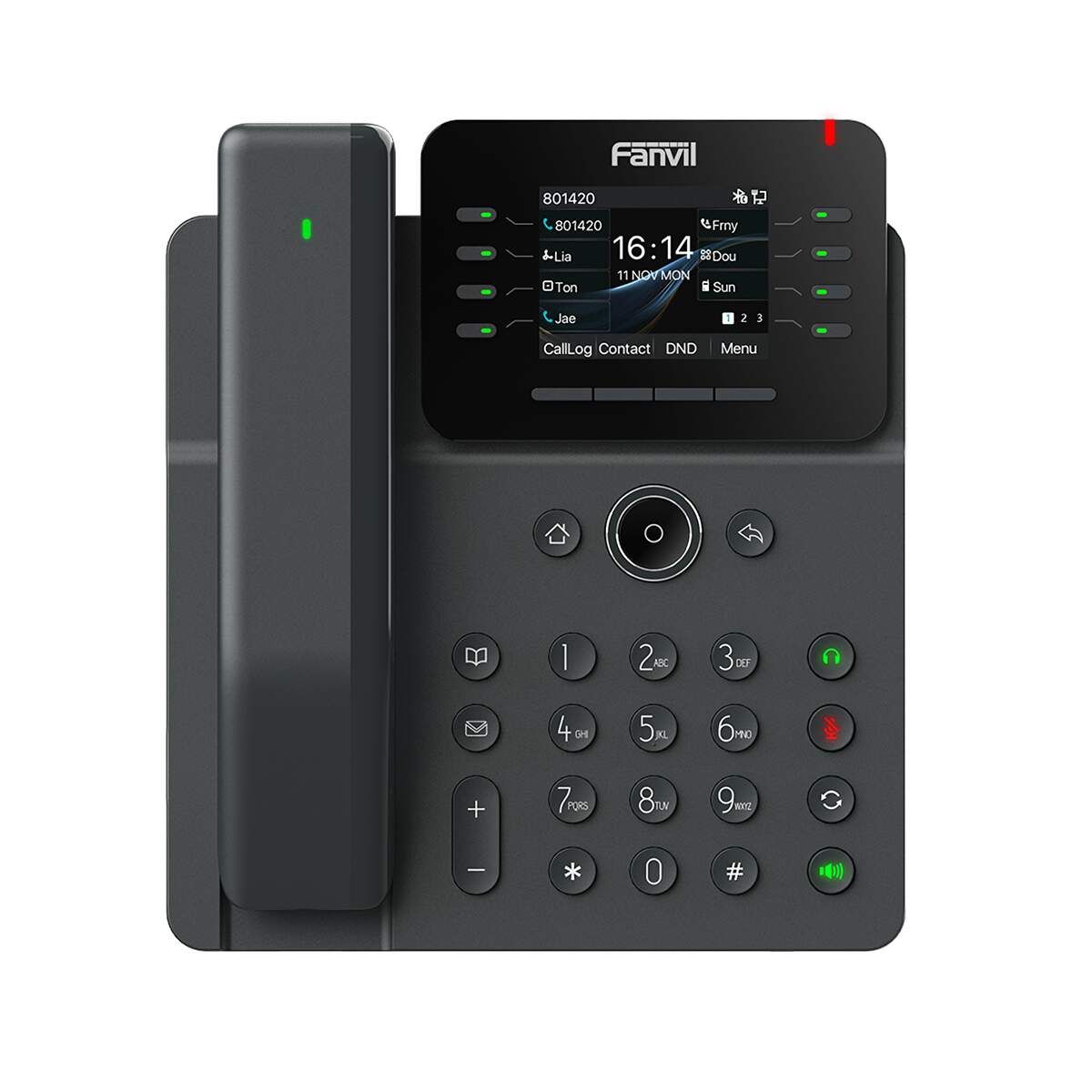 Téléphone IP 12 Comptes Combiné Bluetooth sans Fil Ecran Couleur 2.8" Conférence 6 Participants V62 Pro